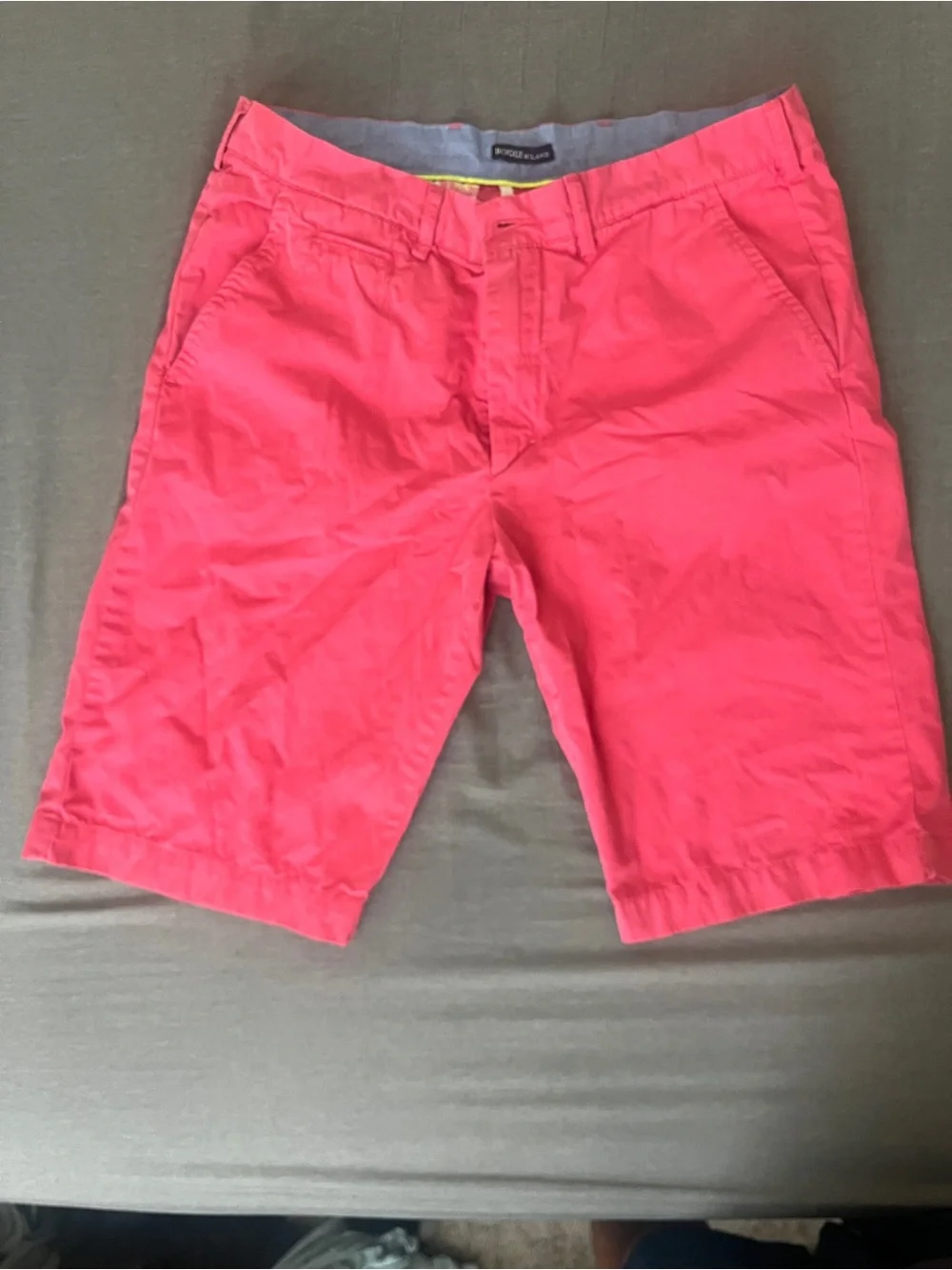 Boggi Milano Pink Flat-Front Men's Chino Shorts